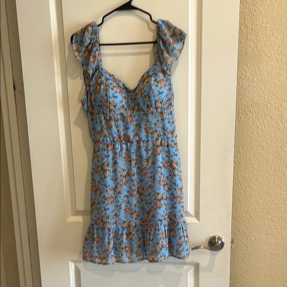 Lily Rose Blue Floral Mini Dress